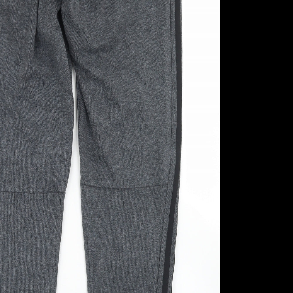adidas Mens Grey  Cotton Jogger Trousers Size M L26 in Regular Drawstring