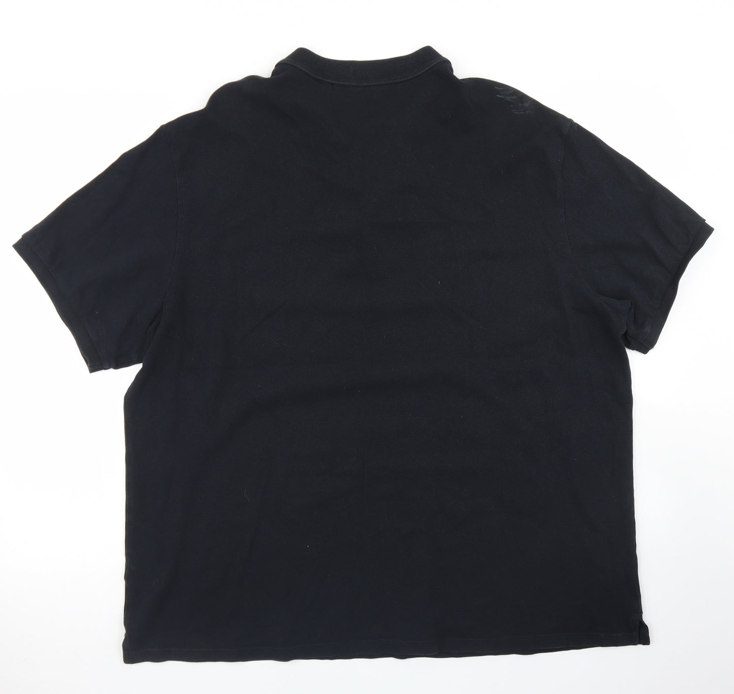 NEXT Mens Black  Cotton  Polo Size 2XL Collared Button