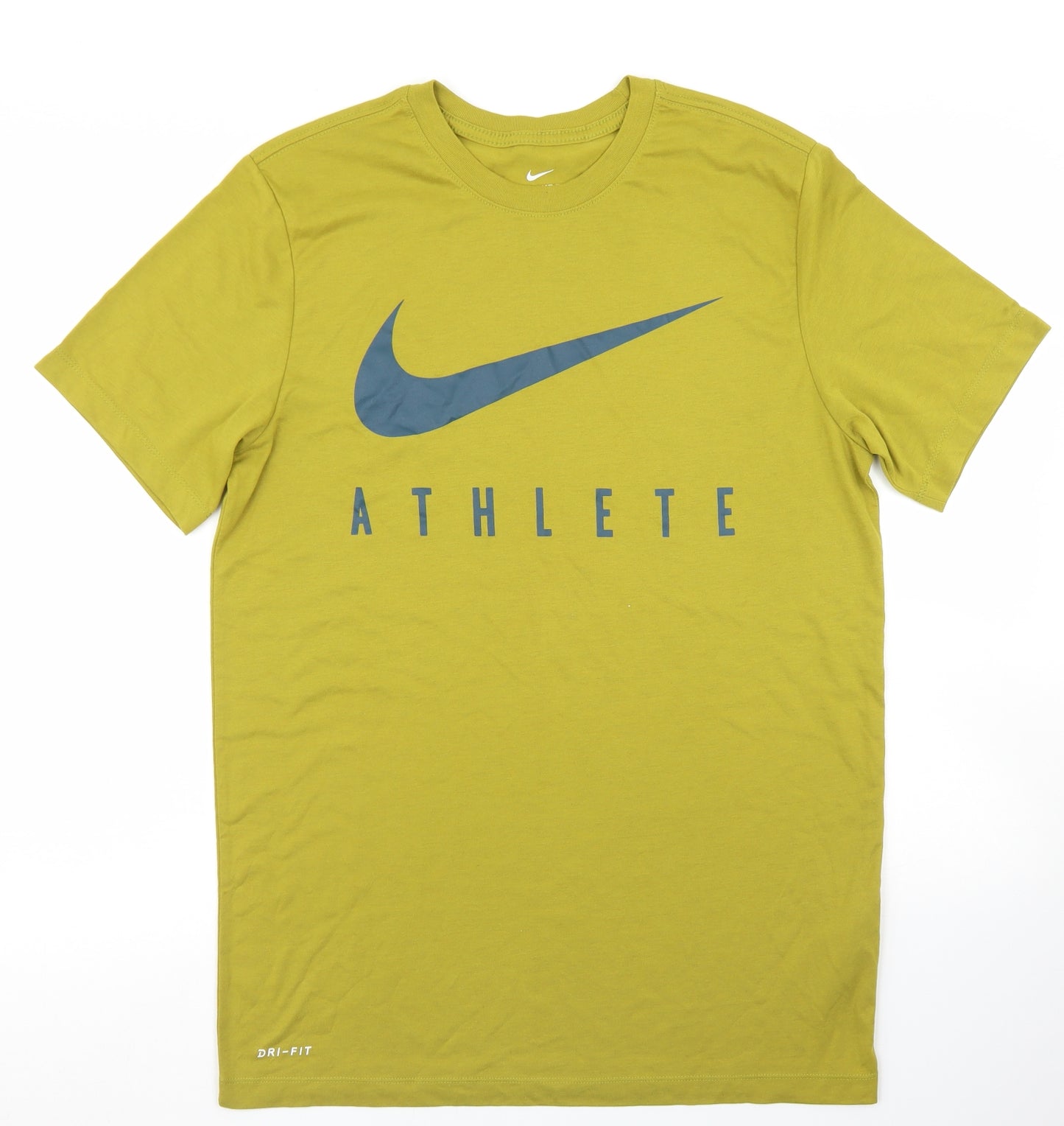 Nike Mens Green  Polyester  T-Shirt Size M Crew Neck