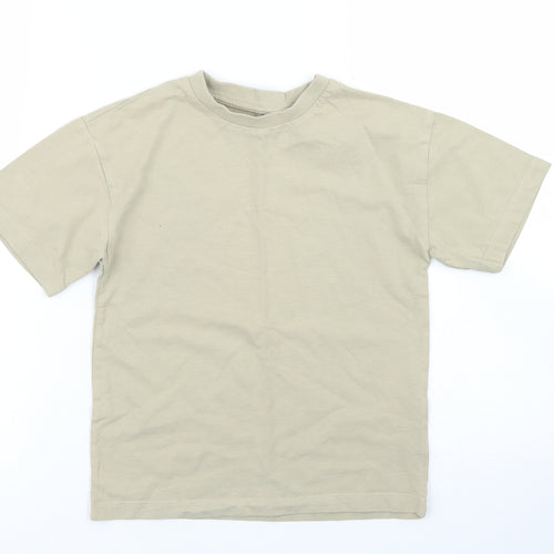 NEXT Girls Brown  Cotton Basic T-Shirt Size 6 Years Crew Neck