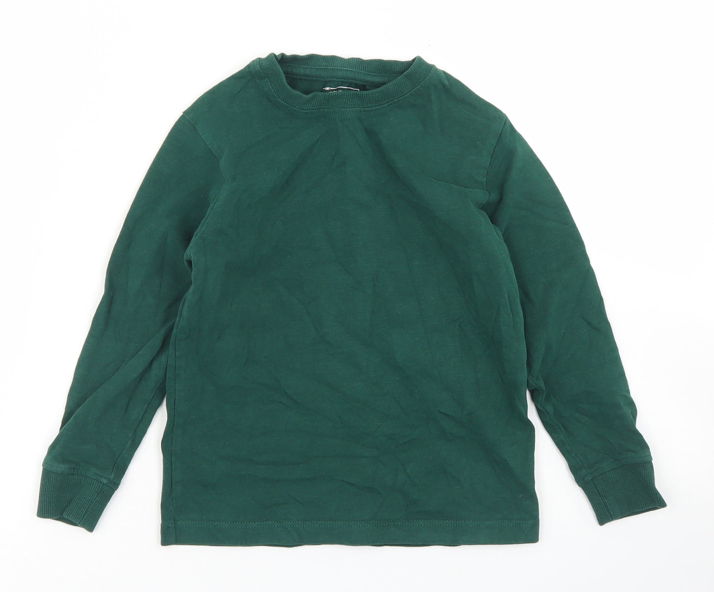 NEXT Boys Green  Cotton Basic T-Shirt Size 5 Years Crew Neck