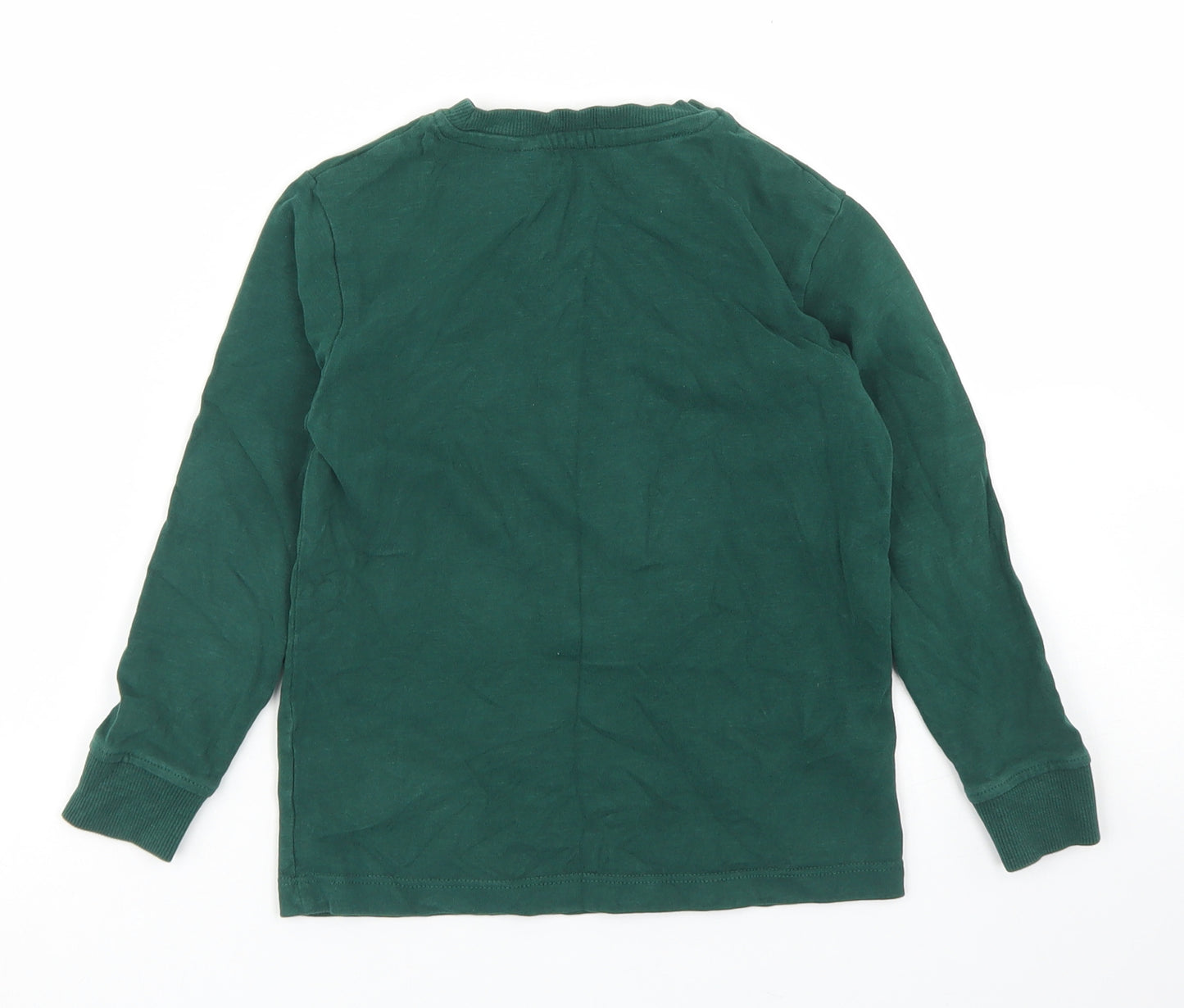 NEXT Boys Green  Cotton Basic T-Shirt Size 5 Years Crew Neck