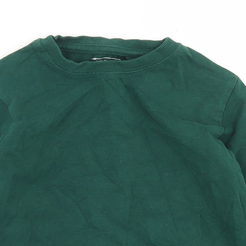 NEXT Boys Green  Cotton Basic T-Shirt Size 5 Years Crew Neck