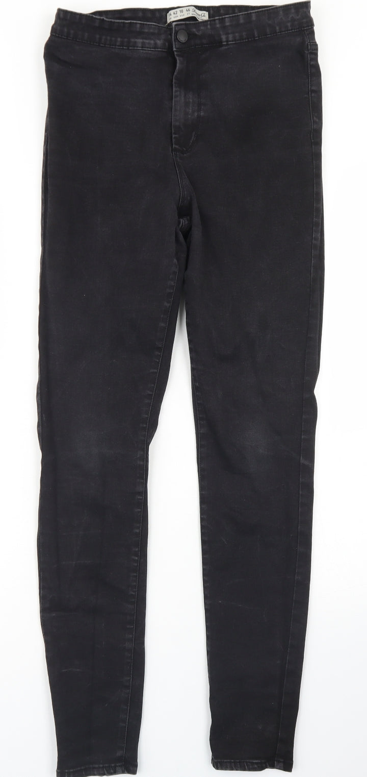 Denim Co Womens Black Cotton Skinny Jeans Size 14 L28 in Regular Button