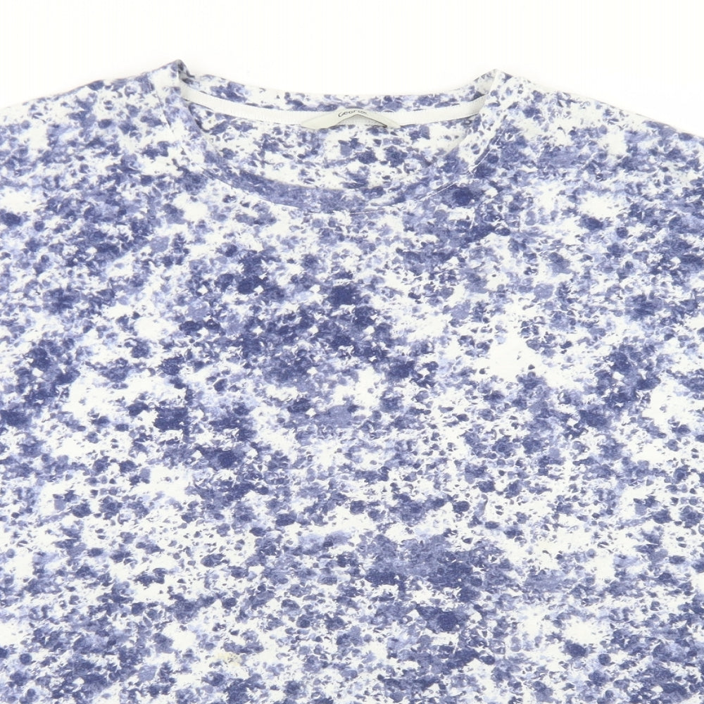 George Womens Blue  Cotton Basic T-Shirt Size 18 Crew Neck - Tie Dye