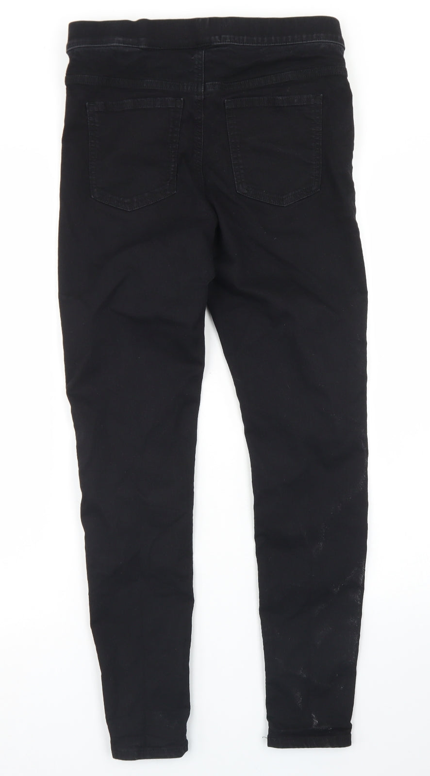 M&S Womens Black  Cotton Jegging Jeans Size 12 L26 in Regular
