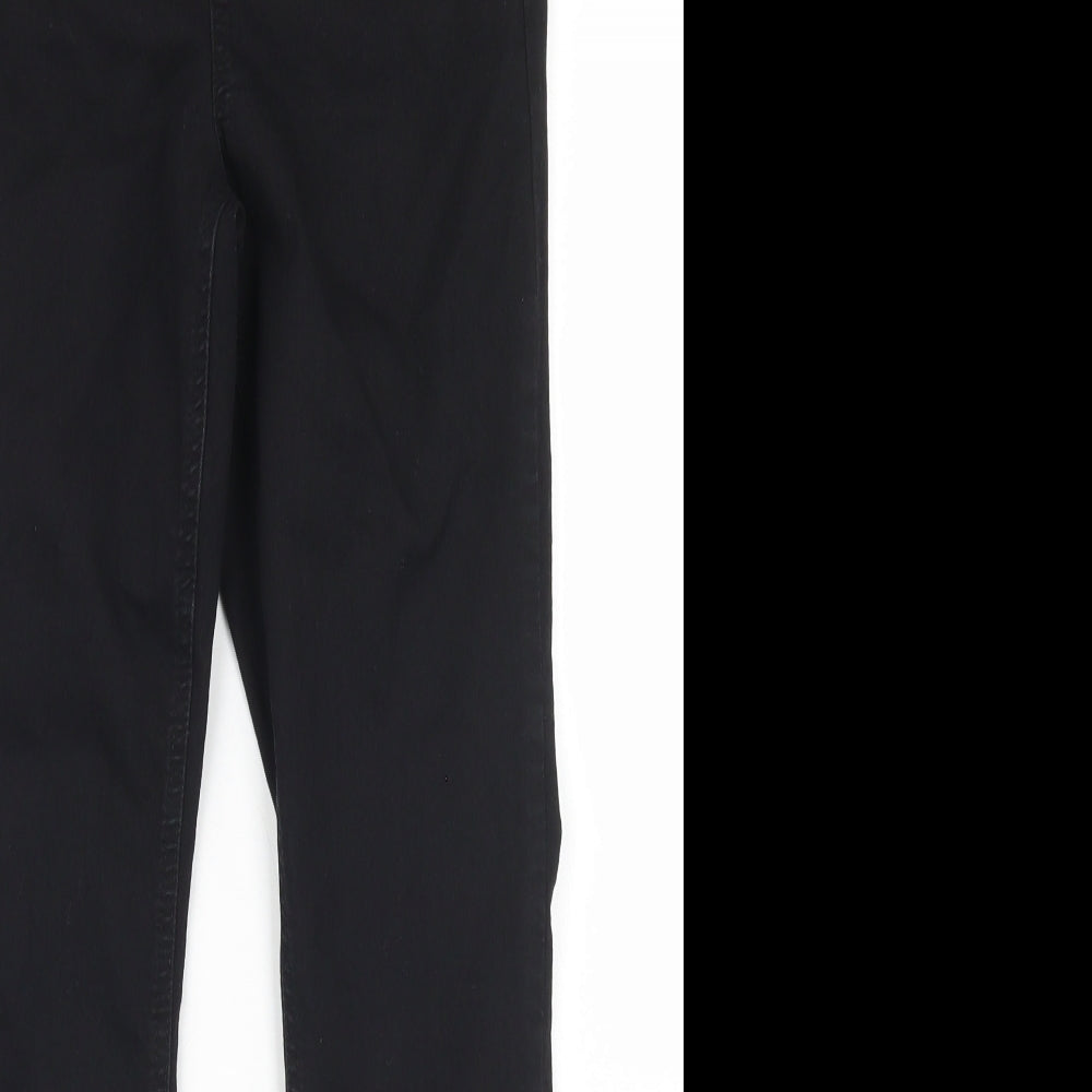 M&S Womens Black  Cotton Jegging Jeans Size 12 L26 in Regular