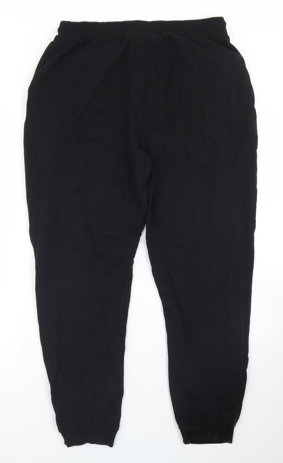 ASOS Womens Black  Cotton Jogger Trousers Size 14 L27 in Regular Drawstring