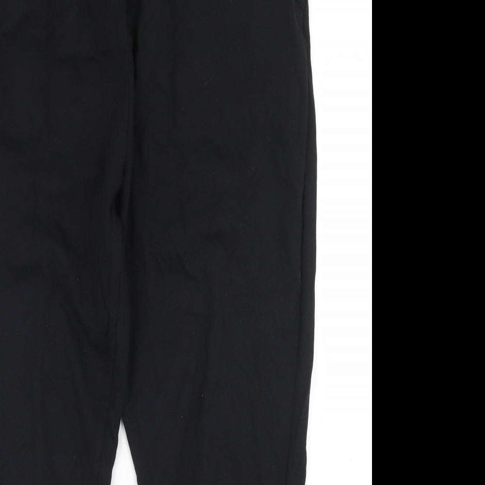 ASOS Womens Black  Cotton Jogger Trousers Size 14 L27 in Regular Drawstring