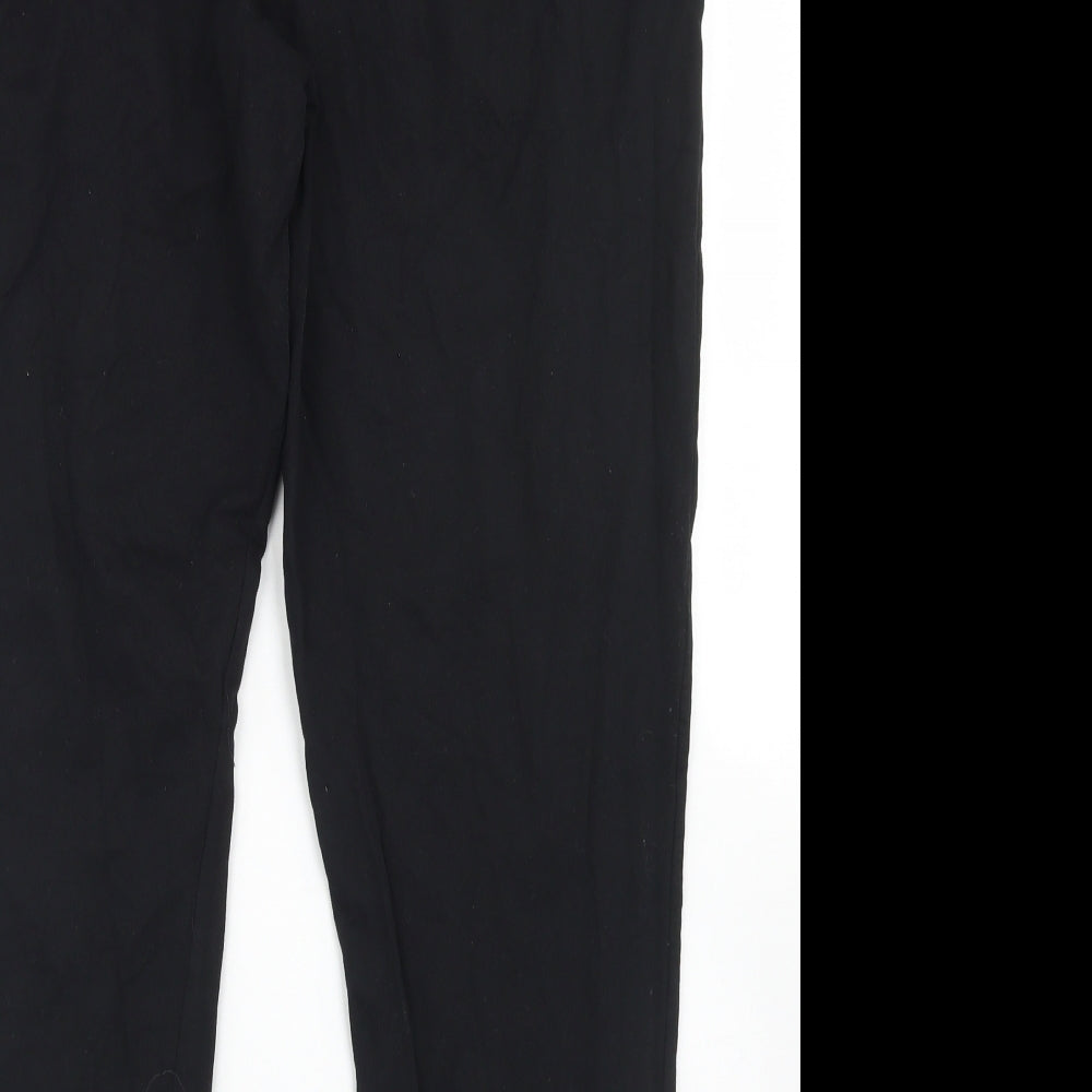 ASOS Womens Black  Cotton Jogger Trousers Size 14 L27 in Regular Drawstring