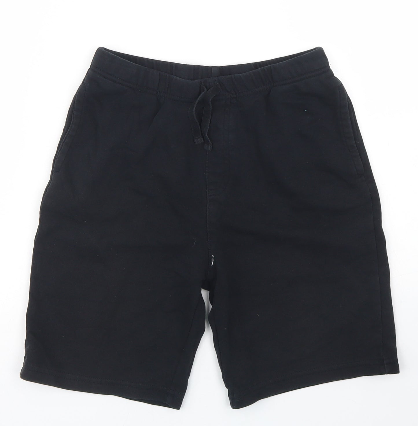 George Boys Black  Cotton Sweat Shorts Size 10-11 Years  Regular Drawstring