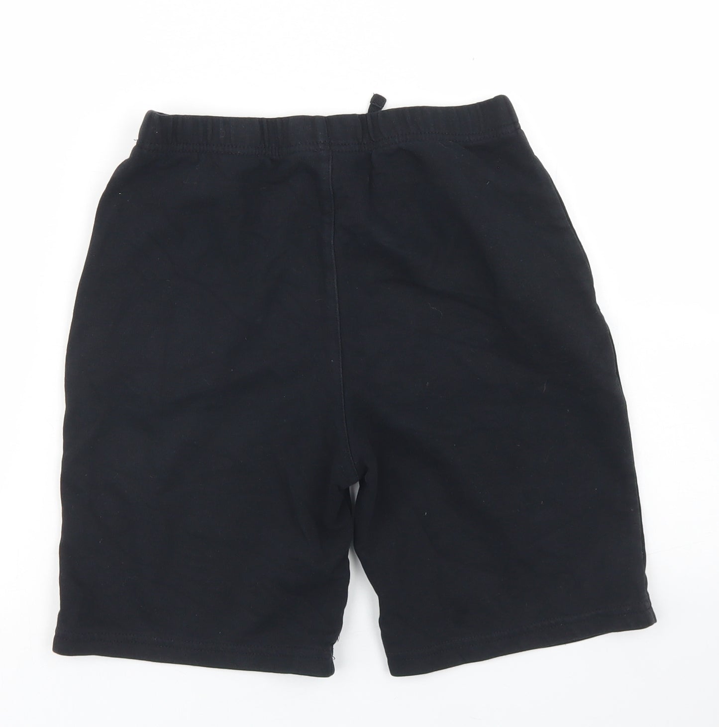 George Boys Black  Cotton Sweat Shorts Size 10-11 Years  Regular Drawstring