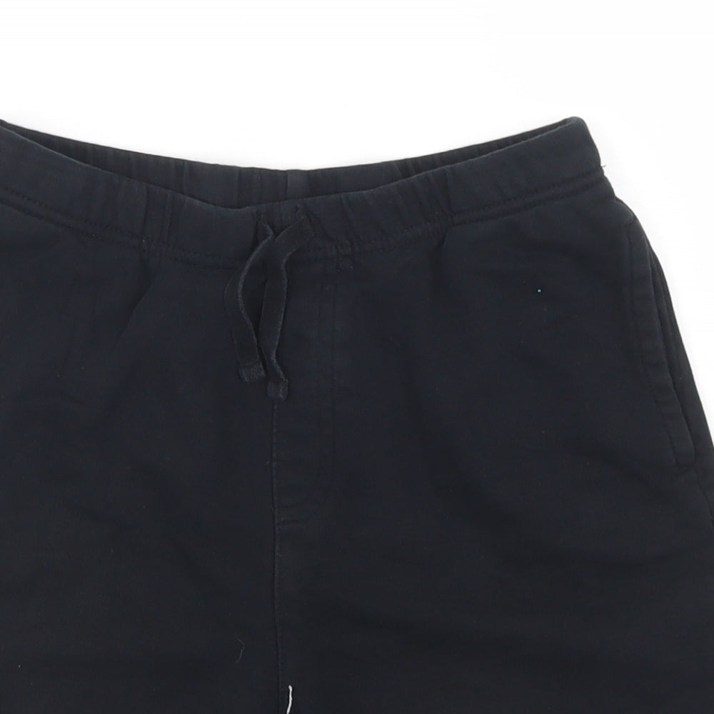 George Boys Black  Cotton Sweat Shorts Size 10-11 Years  Regular Drawstring