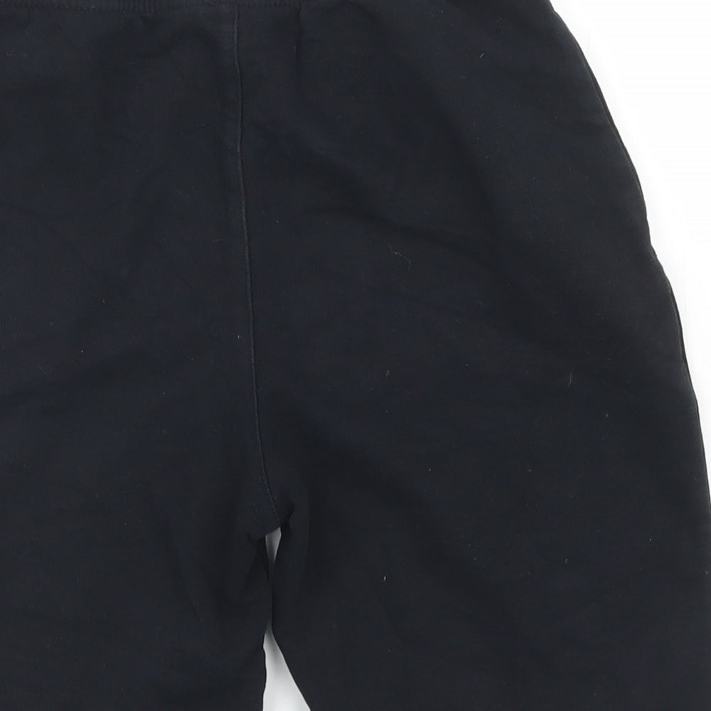 George Boys Black  Cotton Sweat Shorts Size 10-11 Years  Regular Drawstring