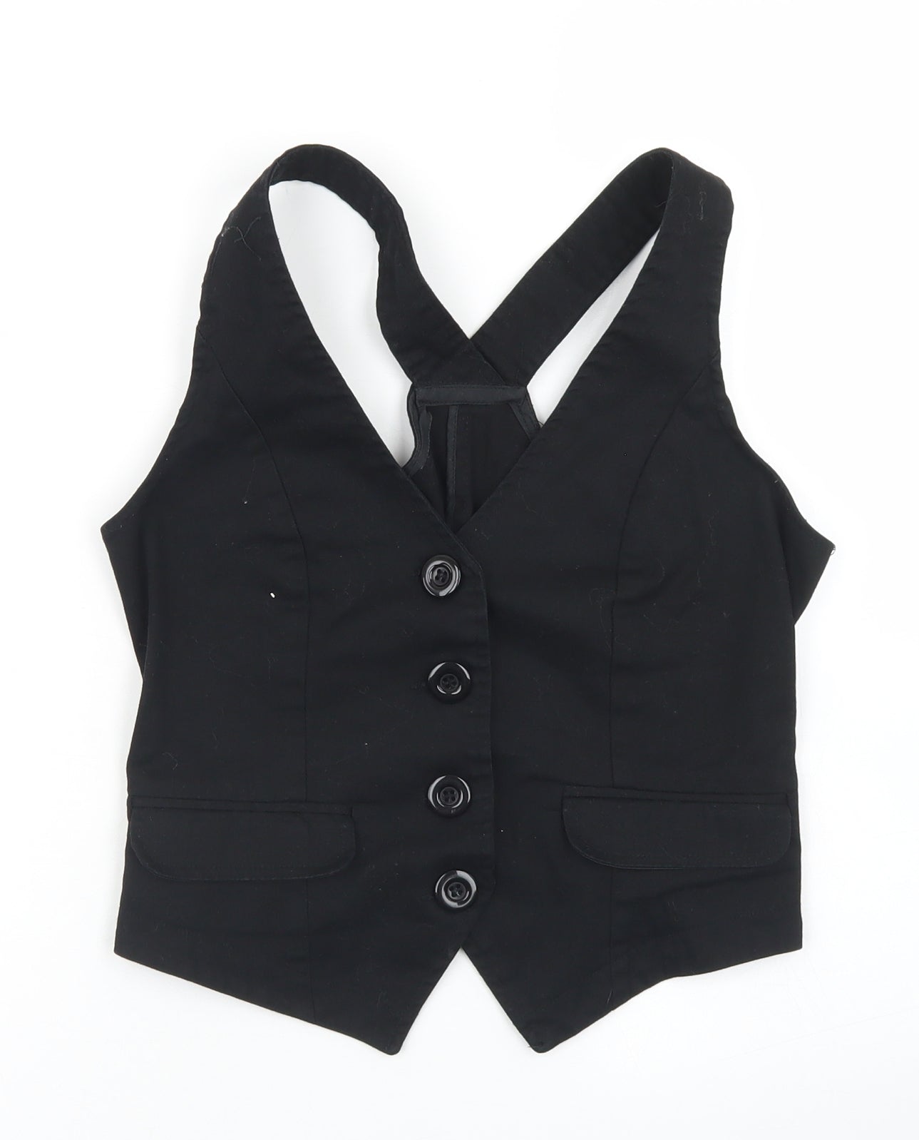 Atmosphere Womens Black  Cotton Jacket Suit Waistcoat Size 10