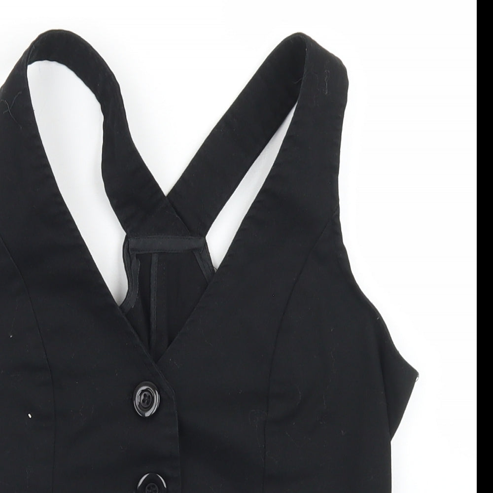 Atmosphere Womens Black  Cotton Jacket Suit Waistcoat Size 10