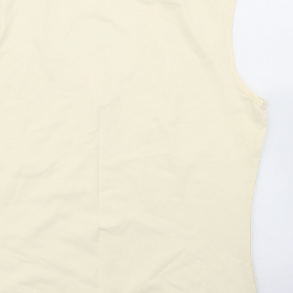 Mackays Womens Ivory  Viscose Basic Tank Size 14 V-Neck