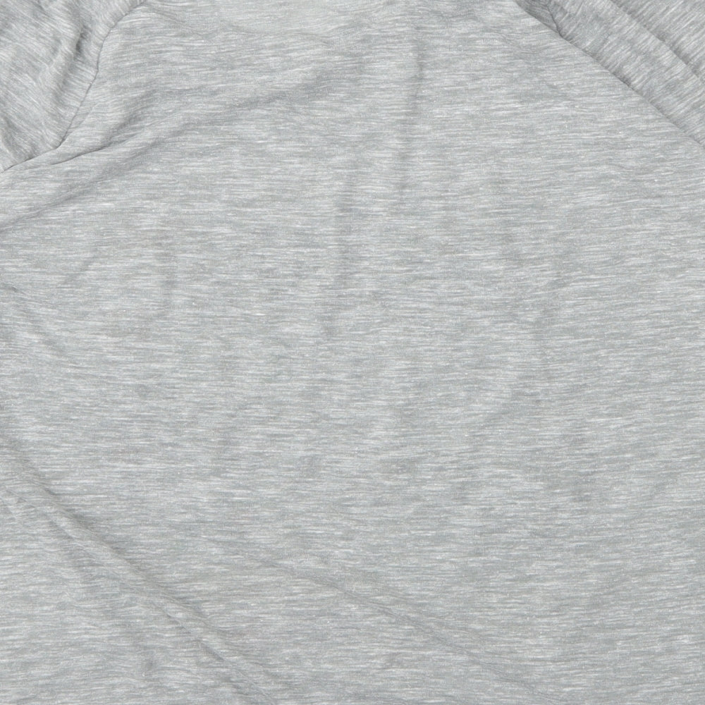 NEXT Womens Grey  Cotton Basic T-Shirt Size 22 V-Neck - Christmas