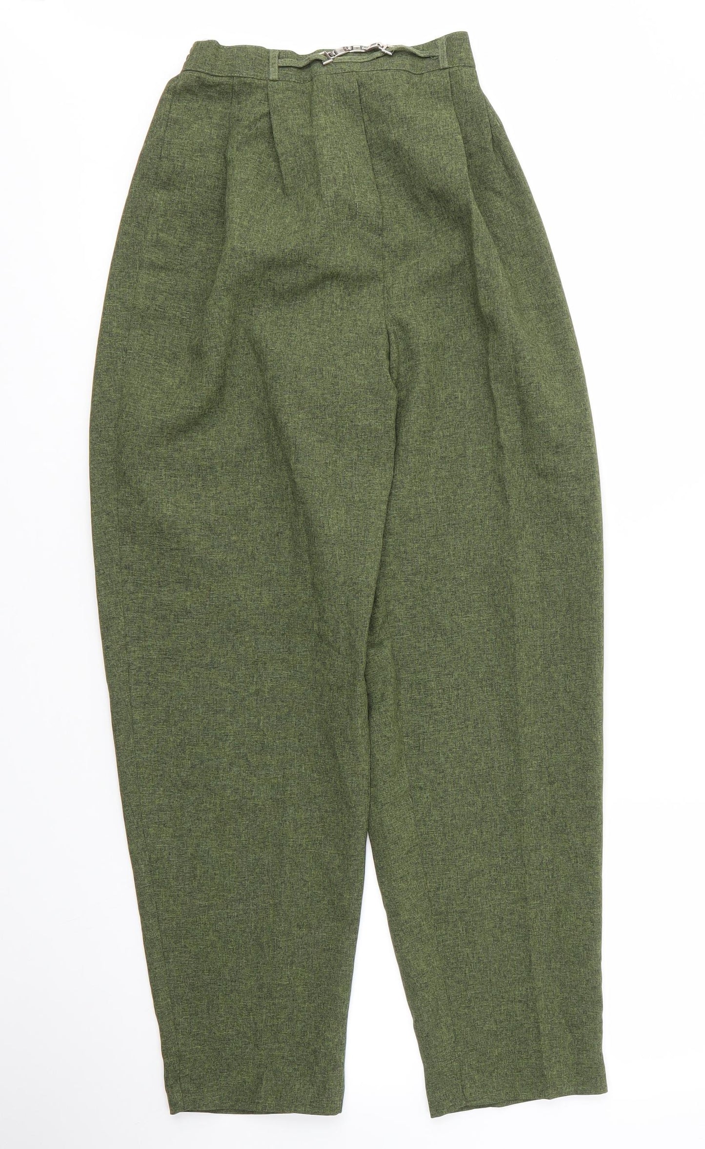 Classics Womens Green  Polyester Capri Trousers Size 12 L27 in Regular