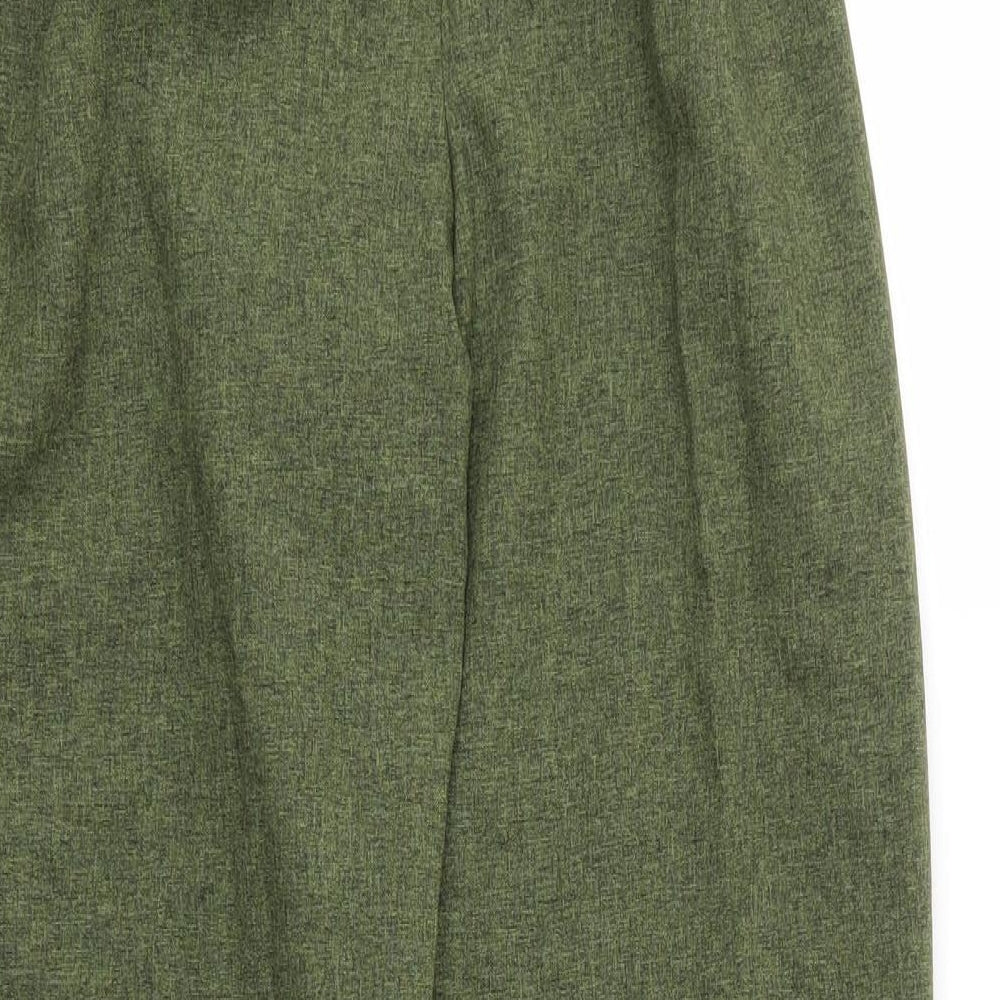 Classics Womens Green  Polyester Capri Trousers Size 12 L27 in Regular
