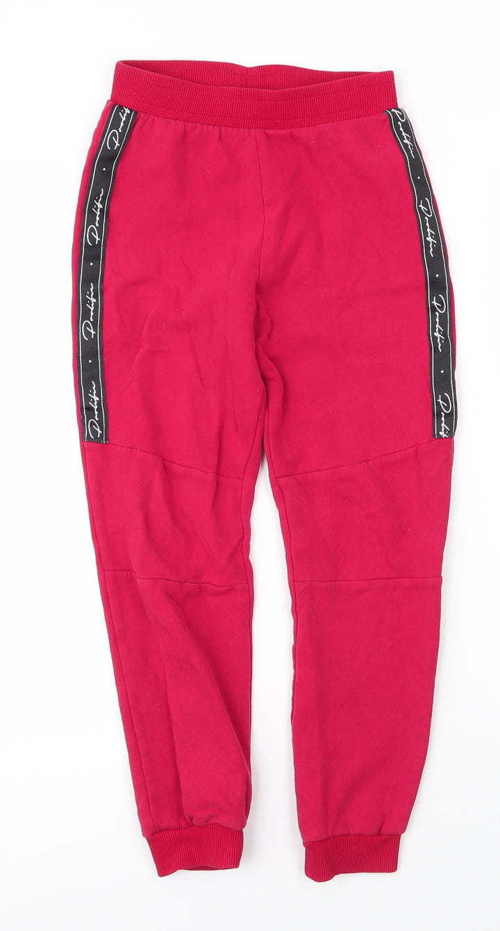 River Island Girls Red Cotton Sweatpants Trousers Size 9 Months Regular