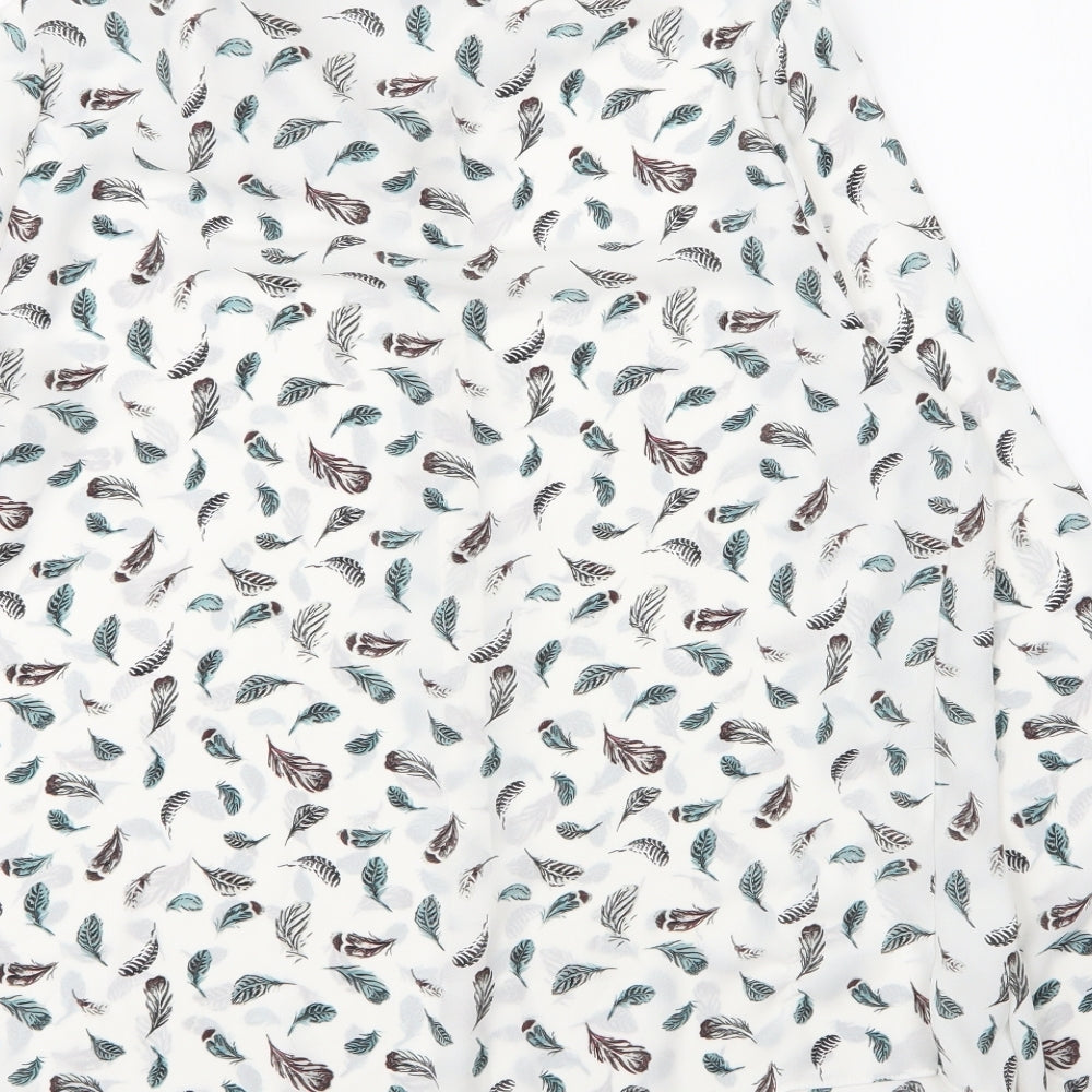 Primark Womens White  Polyester Basic Blouse Size 16 Collared - Feather