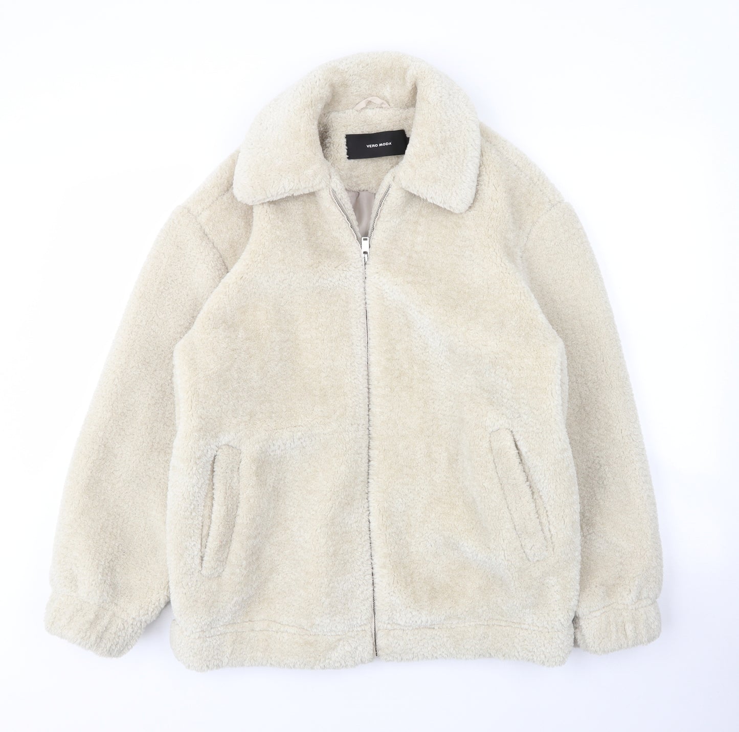 Vera Moda Womens Beige   Overcoat Coatigan Size S  Zip