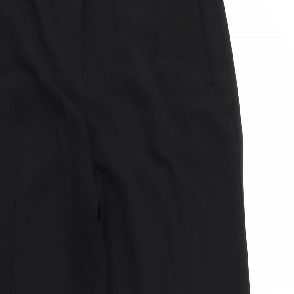 M&S Mens Black  Viscose Trousers  Size 16 L29 in Regular Zip