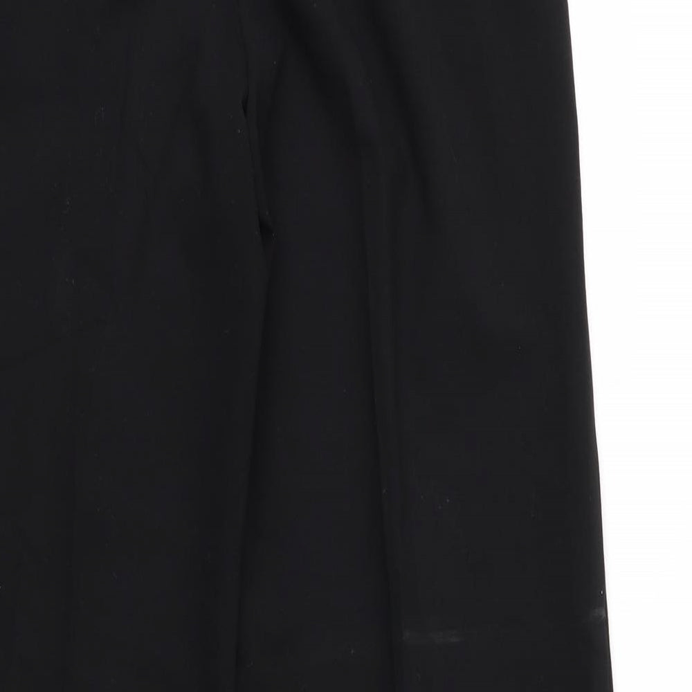 M&S Mens Black  Viscose Trousers  Size 16 L29 in Regular Zip