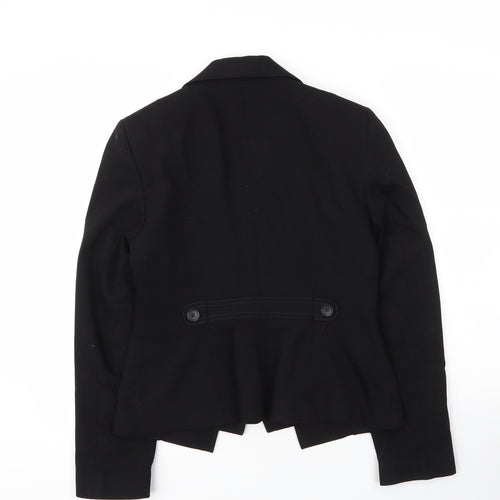 NEXT Womens Black  Vinyl Jacket Blazer Size 12