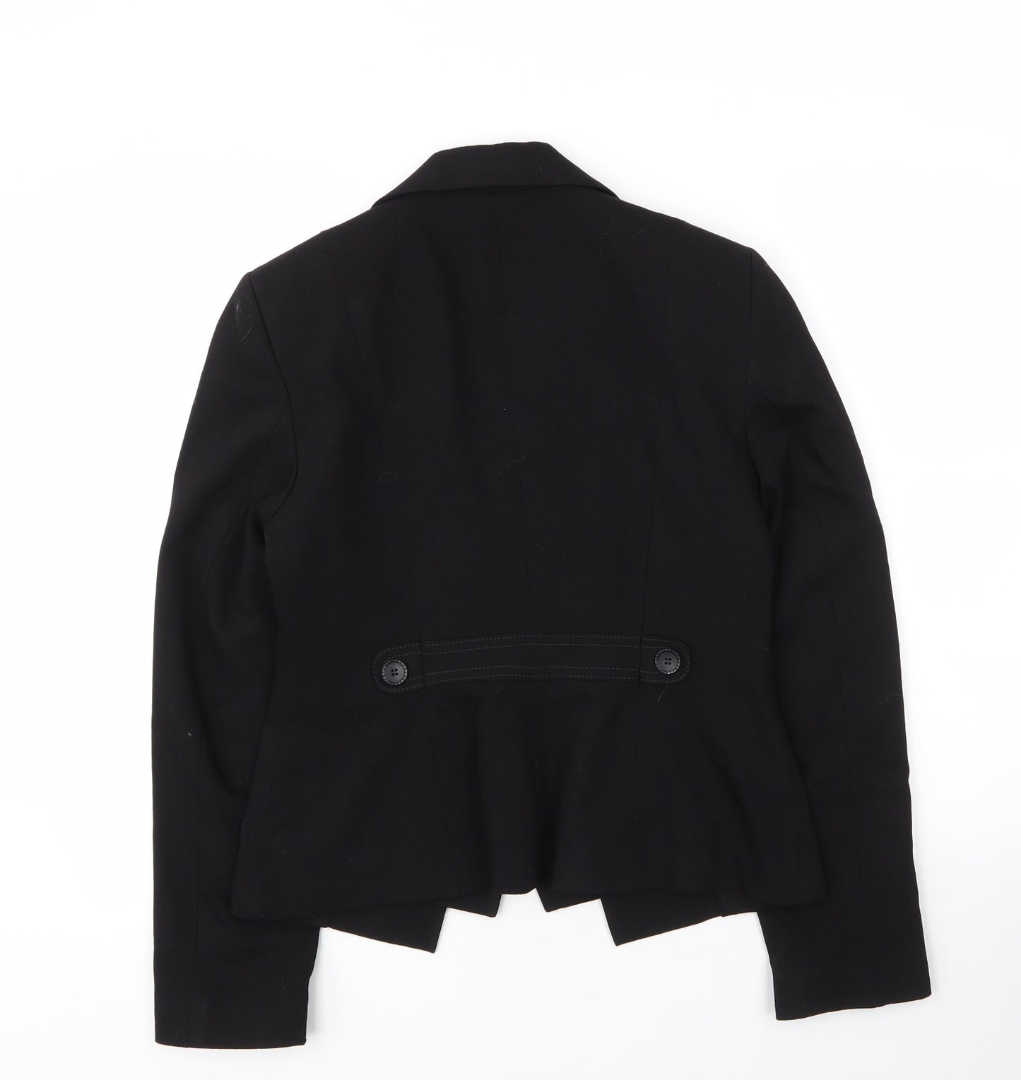 NEXT Womens Black  Vinyl Jacket Blazer Size 12