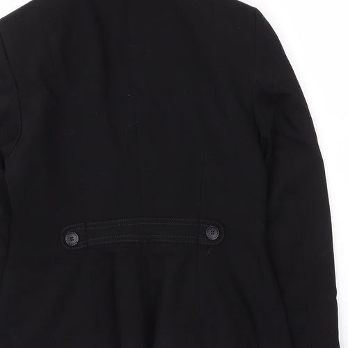 NEXT Womens Black  Vinyl Jacket Blazer Size 12