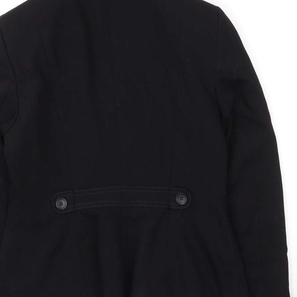 NEXT Womens Black  Vinyl Jacket Blazer Size 12