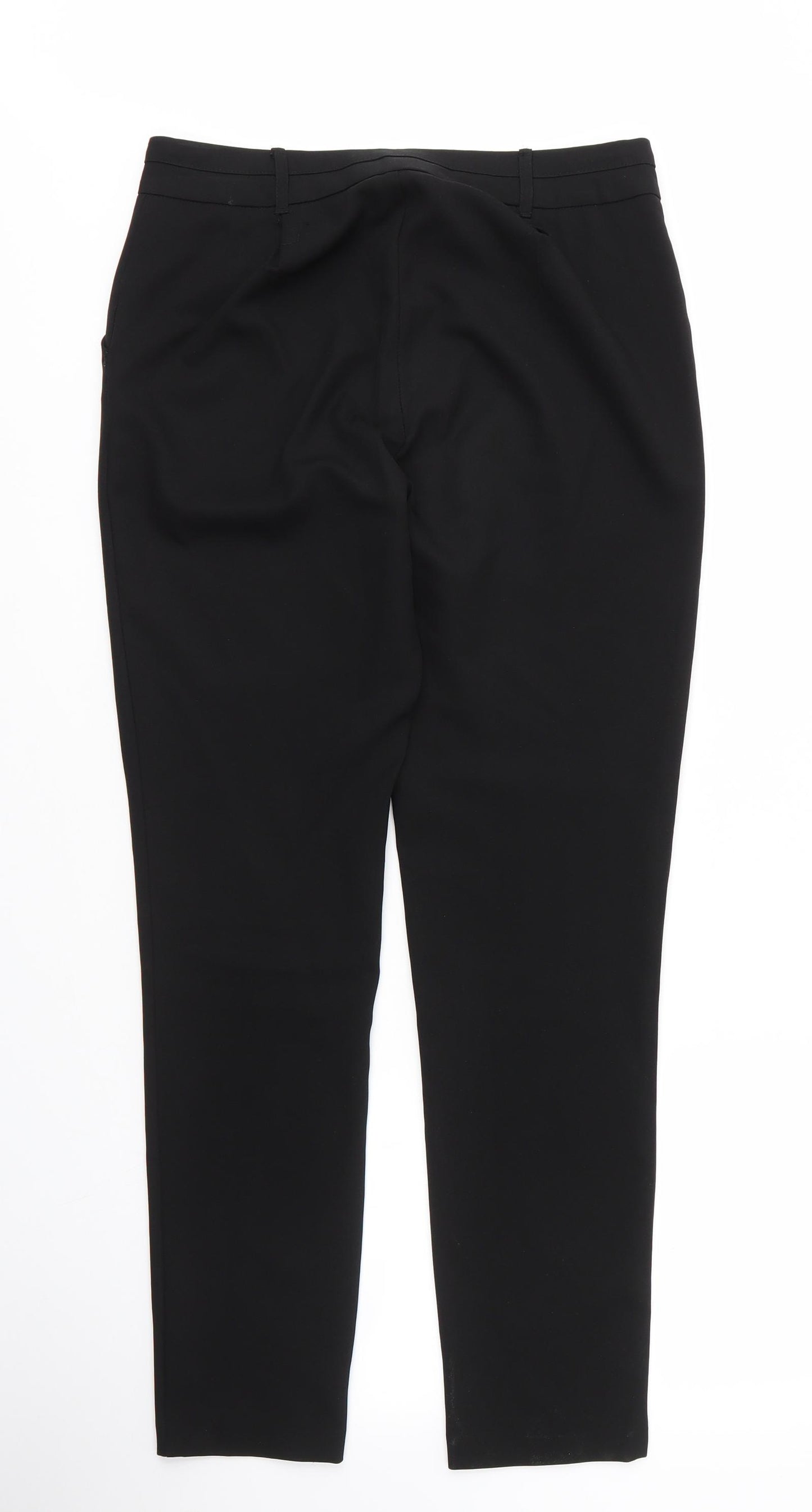 New Look Womens Black  Polyester Carrot Trousers Size 10 L25 in Regular Zip
