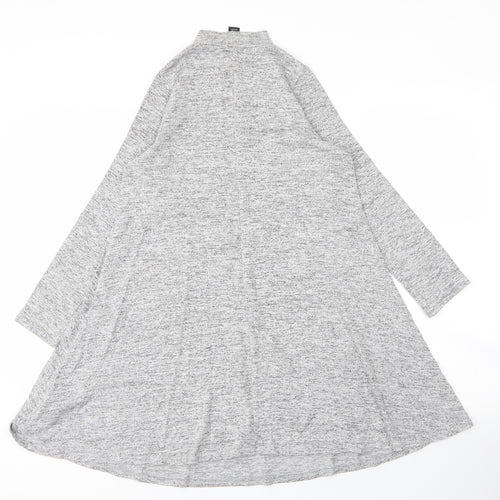 Primark Womens Grey  Viscose Tunic Blouse Size 8 Round Neck