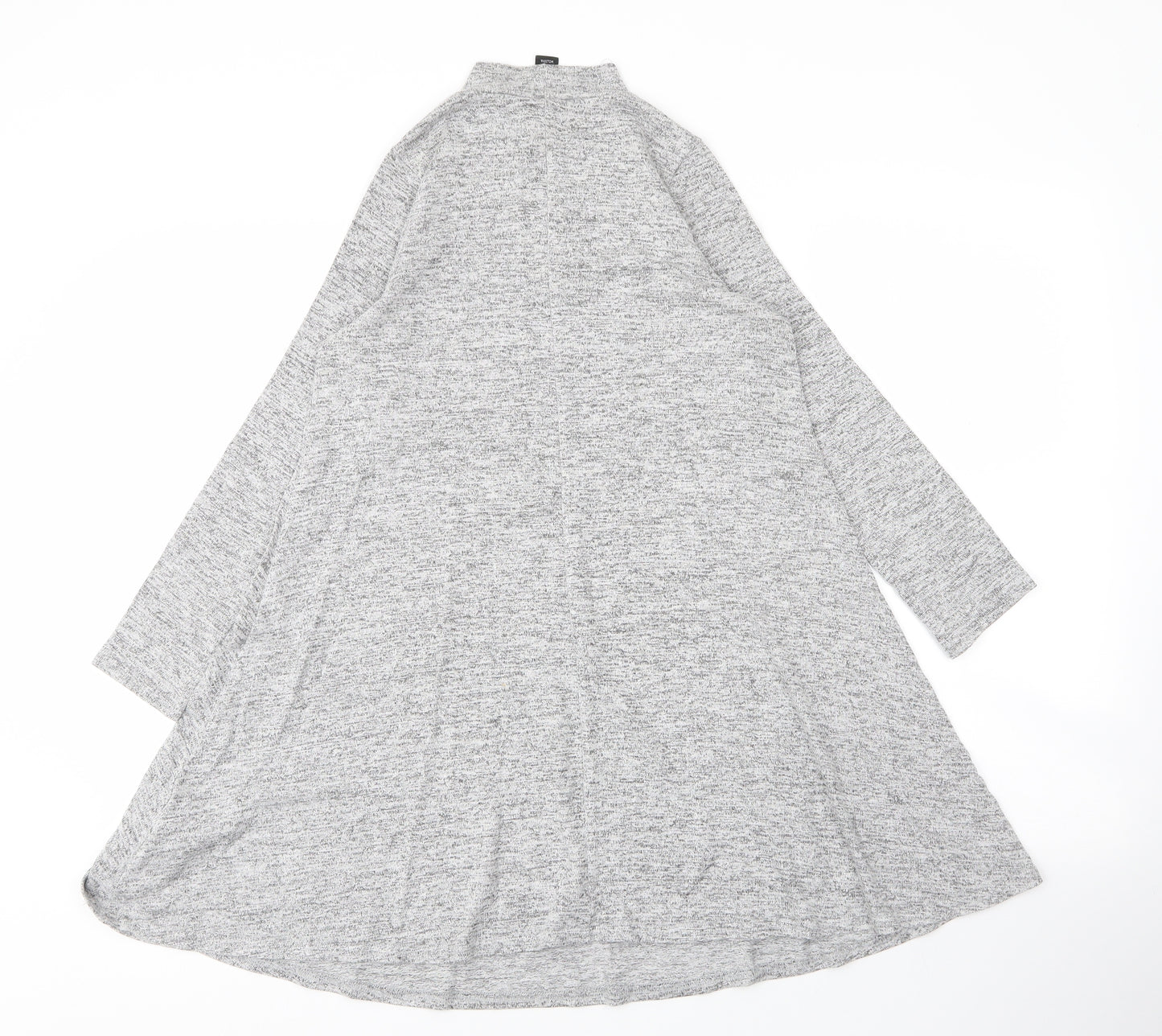 Primark Womens Grey  Viscose Tunic Blouse Size 8 Round Neck