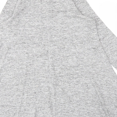 Primark Womens Grey  Viscose Tunic Blouse Size 8 Round Neck
