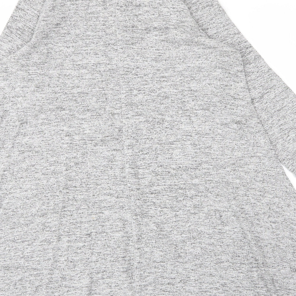 Primark Womens Grey  Viscose Tunic Blouse Size 8 Round Neck
