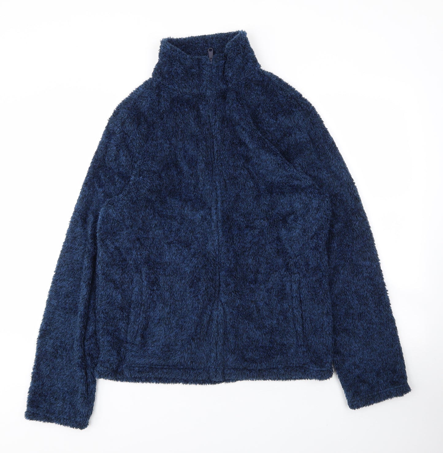 Matalan Womens Blue High Neck  Polyester Full Zip Jumper Size M