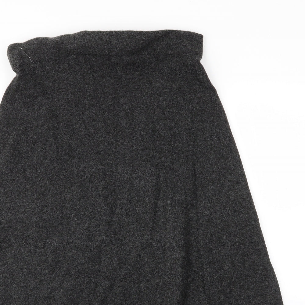 Zara Womens Grey  Acrylic A-Line Skirt Size M
