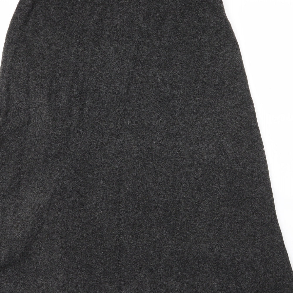 Zara Womens Grey  Acrylic A-Line Skirt Size M