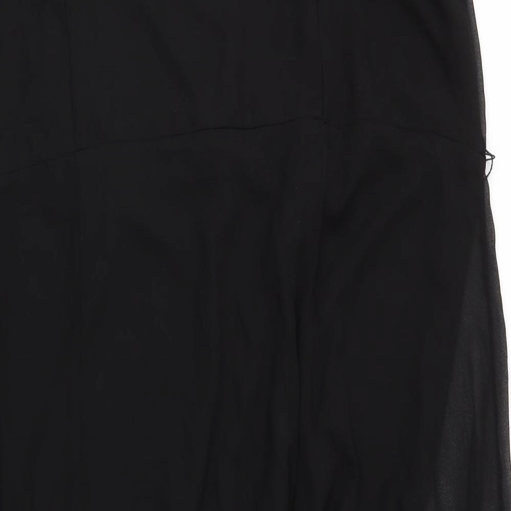 Joanna Hope Womens Black  Polyester Shift  Size 26  Square Neck Zip