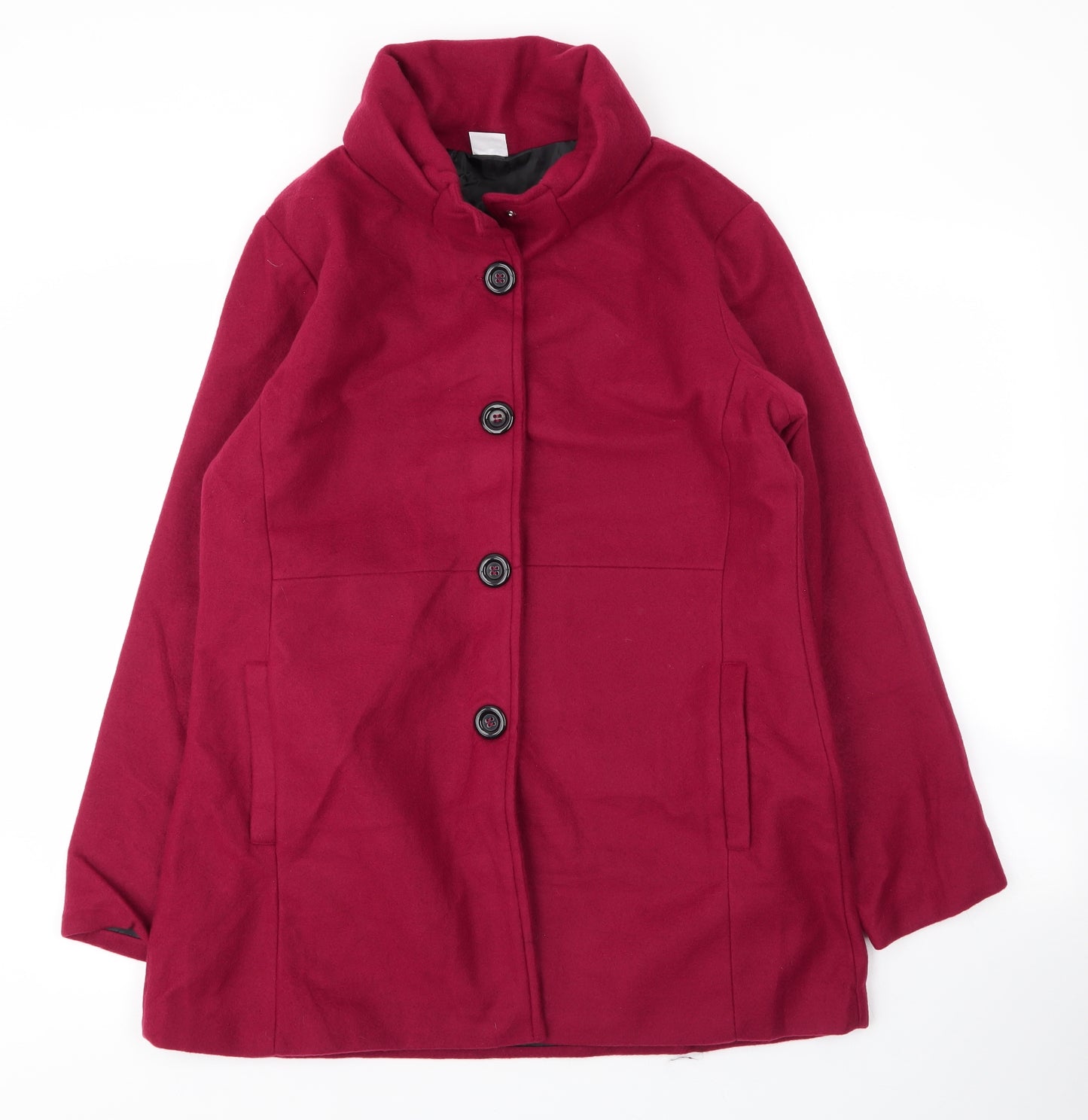 Gabrielle Vicenza Womens Red   Overcoat Coat Size 10  Button