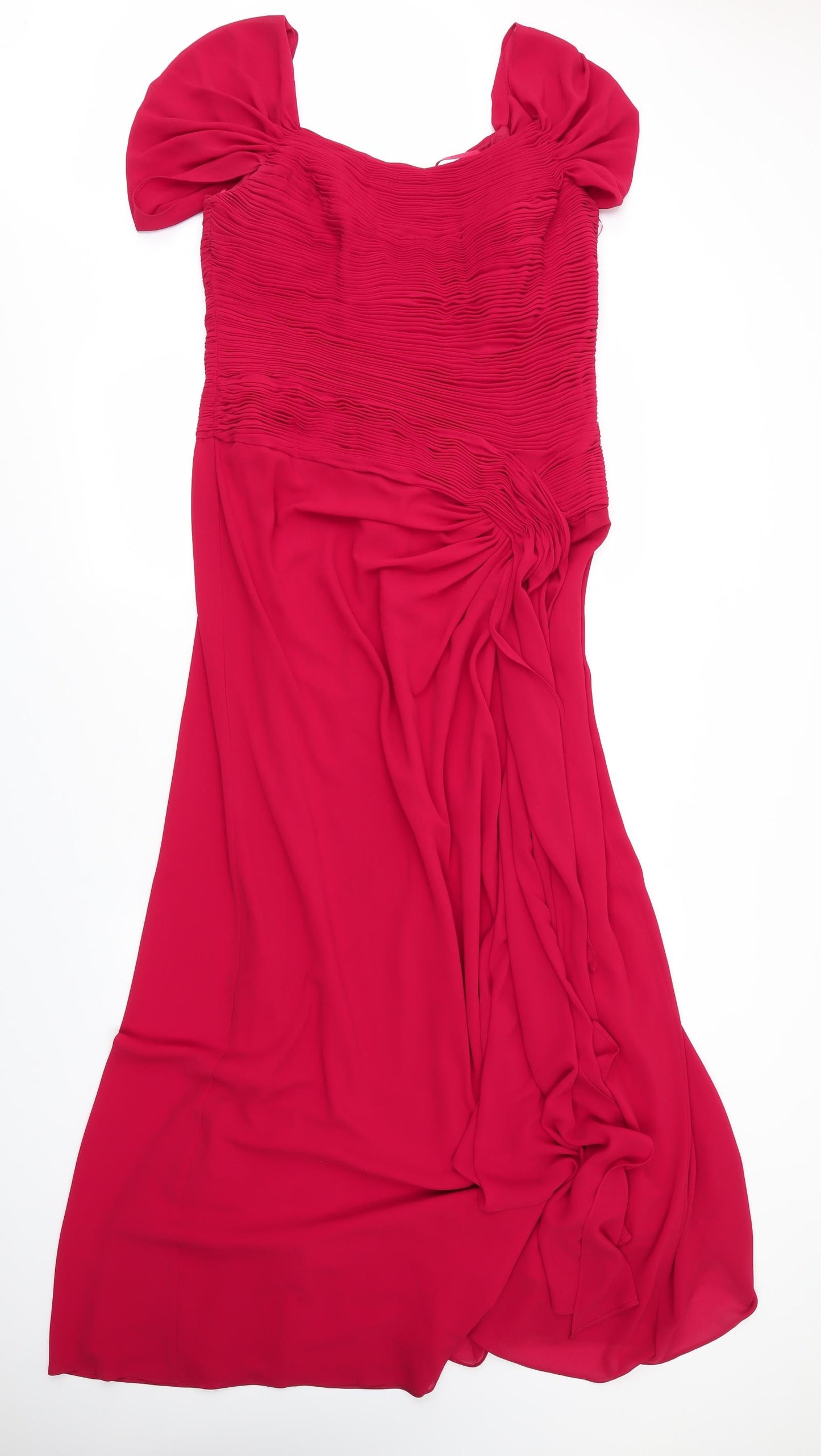 Lorcan Mullany Womens Red  Polyester Ball Gown  Size 14  Sweetheart Zip