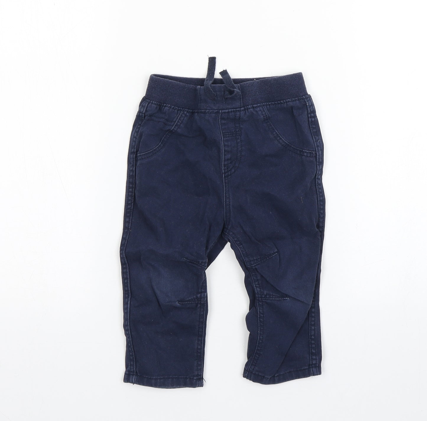 George Boys Blue  Cotton Jogger Jeans Size 9-12 Months