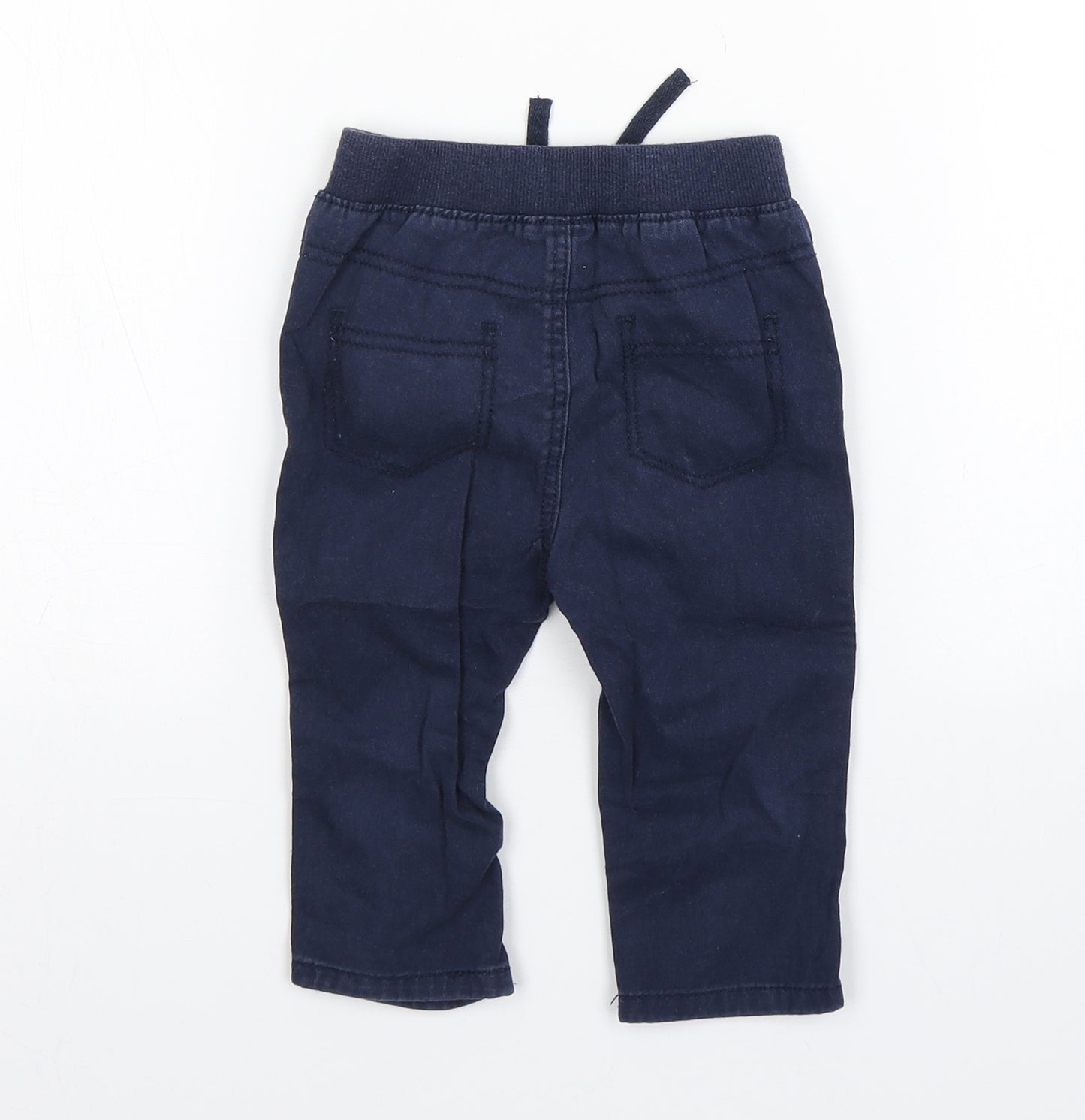 George Boys Blue  Cotton Jogger Jeans Size 9-12 Months