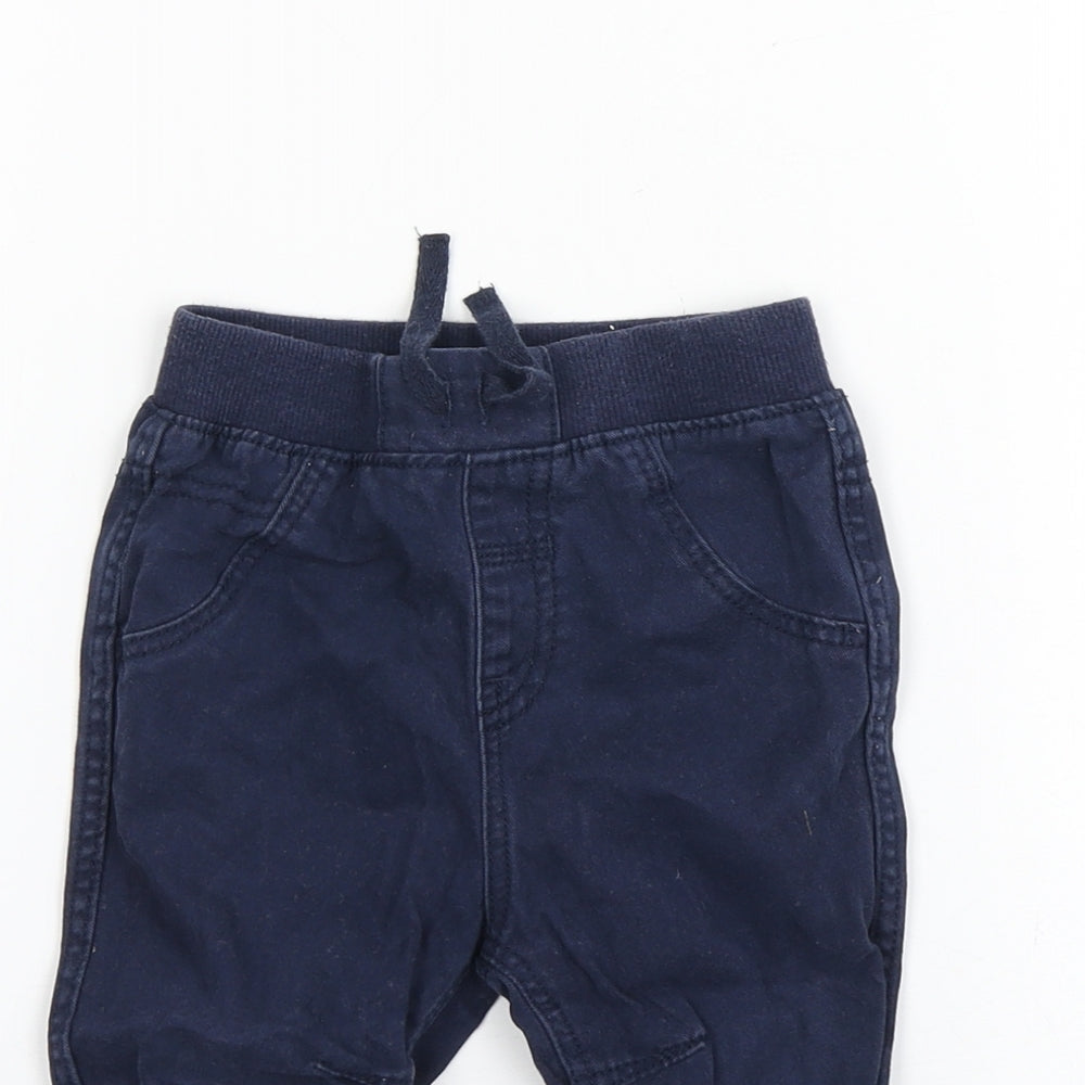 George Boys Blue  Cotton Jogger Jeans Size 9-12 Months