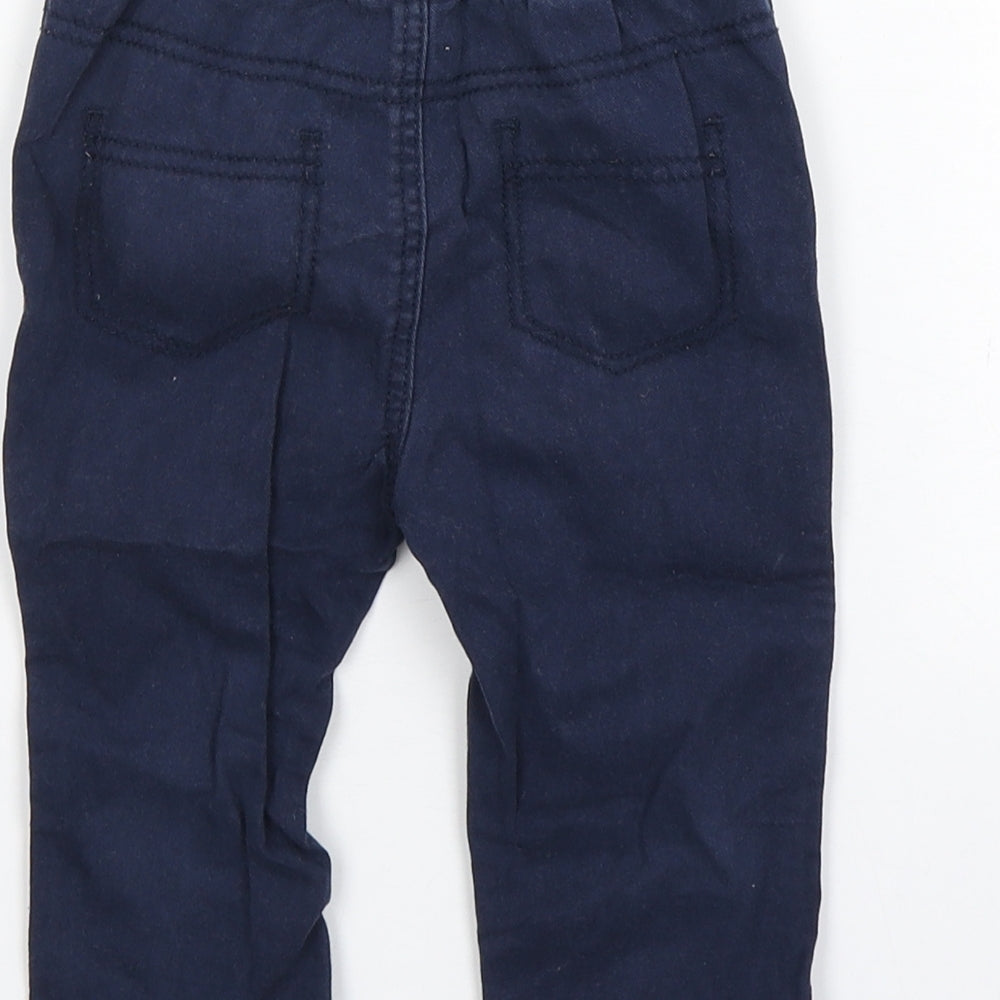 George Boys Blue  Cotton Jogger Jeans Size 9-12 Months