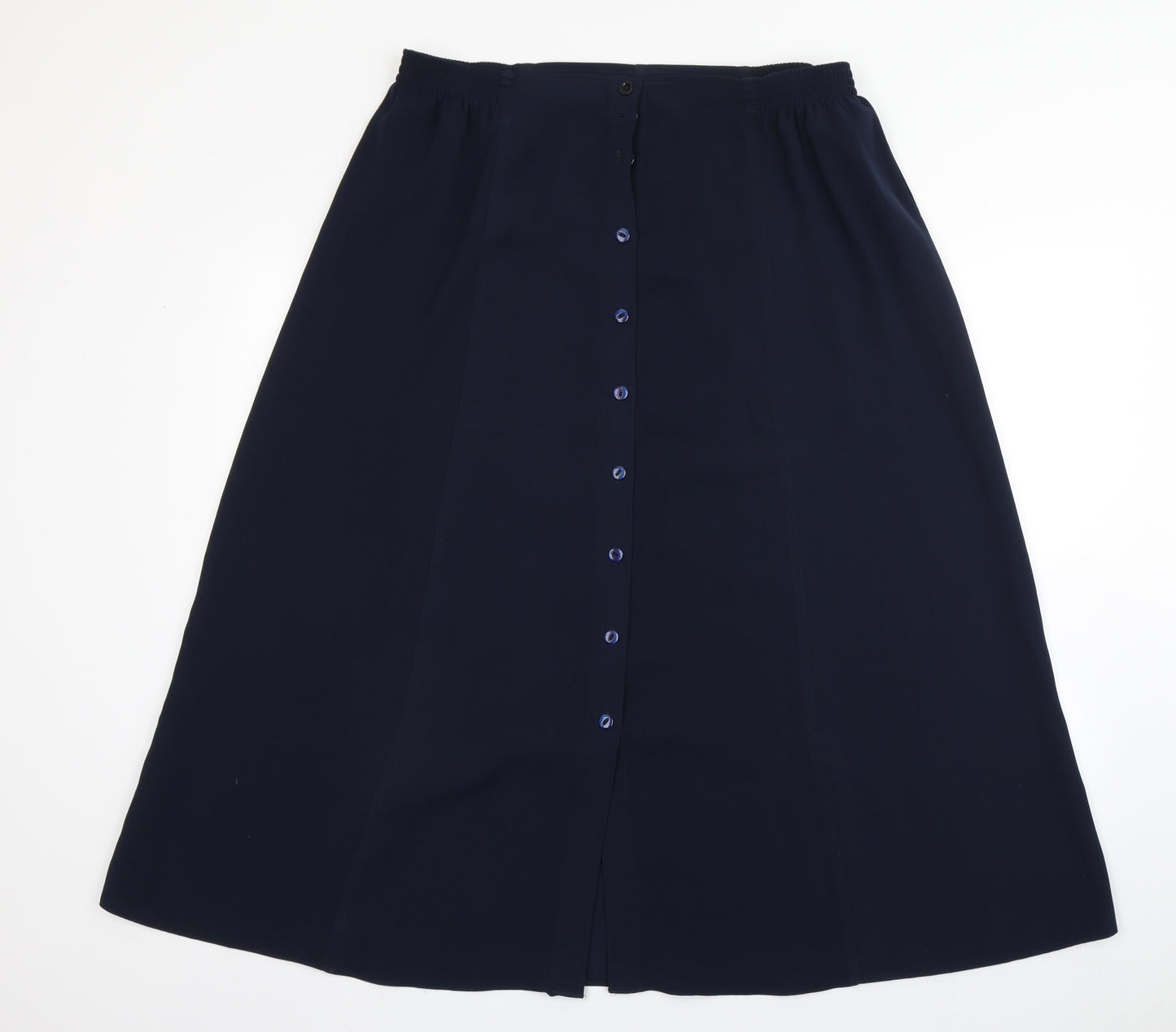 Sara Neal Womens Blue  Polyester A-Line Skirt Size 18