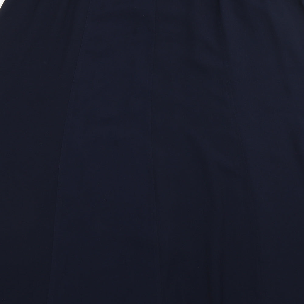 Sara Neal Womens Blue  Polyester A-Line Skirt Size 18
